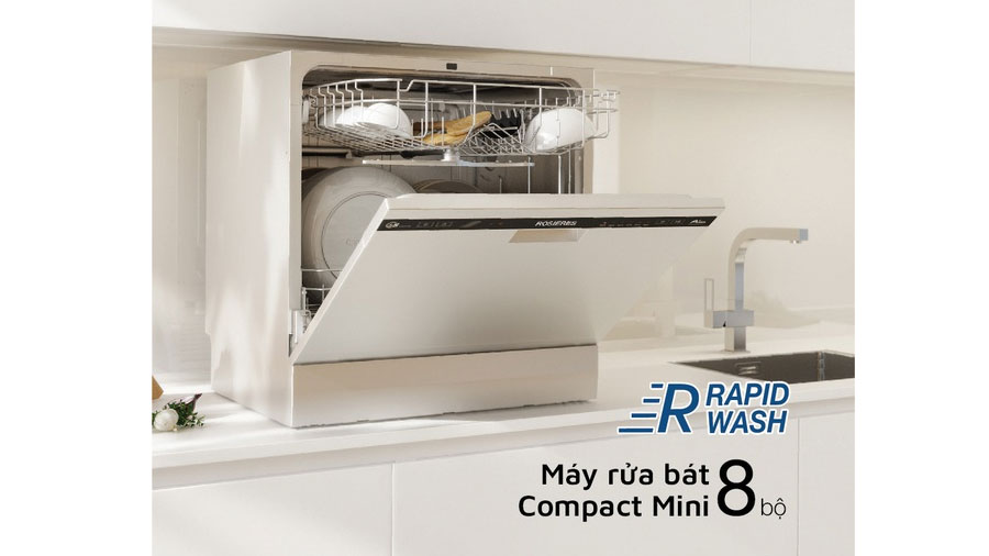 Máy rửa bát ROSIERES RDCP 8S-04 là dòng máy rửa bát độc lập cao cấp